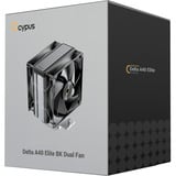 Ocypus Delta A40 Elite Dual Fan, CPU køler Sort