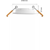 Philips Hue Hue White & Color Ambiance Slim indbygningslampe 90 mm, LED lys Hvid