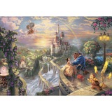 Schmidt Spiele Thomas Kinkade Studios: Disney - Skønheden og Udyret i nostalgisk metalæske, Puslespil 