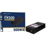 SilverStone FX500 enhed til strømforsyning 500 W 20+4 pin ATX Flex ATX Sort, PC strømforsyning Sort, 500 W, 90 - 264 V, 47 - 63 Hz, Aktiv, 90 W, 500 W