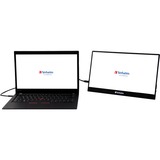 Verbatim 49590 computerskærm 35,6 cm (14") 1920 x 1080 pixel Fuld HD LCD Sort, LED-skærm Sort, 35,6 cm (14"), 1920 x 1080 pixel, Fuld HD, LCD, 6 ms, Sort