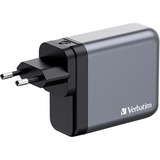 Verbatim GNC-140 Universel Sort, Grå Vekselstrøm Hurtig opladning Indendørs, Oplader grå, Indendørs, Vekselstrøm, 20 V, Sort, Grå