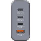 Verbatim GNC-140 Universel Sort, Grå Vekselstrøm Hurtig opladning Indendørs, Oplader grå, Indendørs, Vekselstrøm, 20 V, Sort, Grå