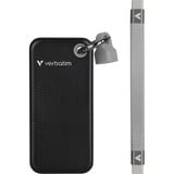 Verbatim Pocket SSD 2 TB USB Type-C 3.2 Gen 2 (3.1 Gen 2) Sort, Grå, Solid state-drev Sort/grå, 2 TB, USB Type-C, 3.2 Gen 2 (3.1 Gen 2), 1000 MB/s, 10 Gbit/sek., Sort, Grå