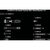 Wera Kraftform Kompakt Zyklop MS1 Metal-/Speed-skralde, 1/4" Sort/Grøn