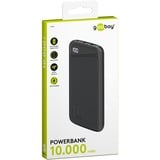 goobay 53936 powerbank Lithium polymer (LiPo) 10000 mAh Sort, Power Bank Sort, 10000 mAh, Lithium polymer (LiPo), 3,7 V, Sort