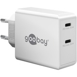 goobay USB-C Dobbelt Hurtigoplader 36 Watt, PD Hvid