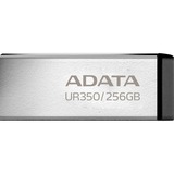 ADATA UR350 USB-nøgle 256 GB USB Type-A 3.2 Gen 1 (3.1 Gen 1) Sort, Sølv, USB-stik nikkel/Sort, 256 GB, USB Type-A, 3.2 Gen 1 (3.1 Gen 1), 100 MB/s, Uden hætte, Sort, Sølv