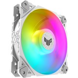 ASUS TUF GAMING TF120 ARGB WHITE EDITION Computerkabinet Luftkøler 12 cm Hvid 1 stk, Sag fan Hvid/gennemsigtig, Luftkøler, 12 cm, 250 rpm, 1900 rpm, Hvid