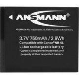 Ansmann A-Can NB-6L Lithium-Ion (Li-Ion) 750 mAh, Kamera batteri 750 mAh, 3,7 V, Lithium-Ion (Li-Ion), Detail