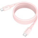 Ansmann Silikonekabel USB-C til USB-C Rosa