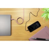 Ansmann Silikonekabel USB-C til USB-C Rosa