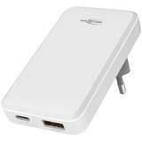 Ansmann USB-C Vægoplader 265PD / 3 A / 65 W / 2 porte Hvid