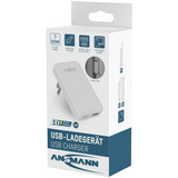 Ansmann USB-C Vægoplader 265PD / 3 A / 65 W / 2 porte Hvid