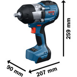 Bosch Batteridrevet slagboremaskine GDS18V-1400 Professional, 18 Volt, Schlagskruemaskine Blå/Sort