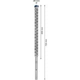 Bosch Expert SDS Max-8X Hammer drill bit 1 stk, Boremaskine Borehammer, Hammer drill bit, 2,8 cm, 720 mm, Beton, Sten, 60 cm