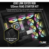 Corsair iCUE LINK QX120 RGB 120mm Renoveret, Sag fan Sort