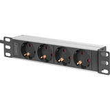 Digitus DN-95418, Strømskinne Sort/aluminium