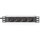 Digitus DN-95418, Strømskinne Sort/aluminium