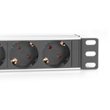 Digitus DN-95418, Strømskinne Sort/aluminium