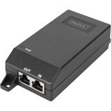 Digitus Gigabit Ethernet PoE+ injektor, 802.3at 30 W, PoE injektor Sort