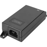Digitus Gigabit Ethernet PoE+ injektor, 802.3at 30 W, PoE injektor Sort
