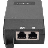 Digitus Gigabit Ethernet PoE+ injektor, 802.3at 30 W, PoE injektor Sort