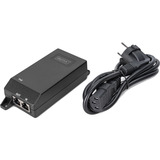 Digitus Gigabit Ethernet PoE+ injektor, 802.3at 30 W, PoE injektor Sort