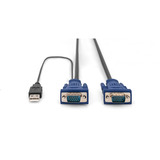Digitus KVM-kabelsæt USB DS-19231, til KVM-konsoller, Y-kabel Sort