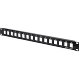 Digitus Modulært patchpanel, 16-ports, ubesat, Patch Panel Sort