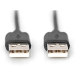 Digitus USB 2.0 tilslutningskabel USB-A (stik) > USB-A (stik) Sort