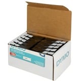 Dymo ægte D1-etiketter | Sort tekst på hvid | 12 mm x 7 m | Selvklæbende etiketter til LabelManager-etiketprintere | 10 stk., Tape Sort, Selvklæbende printeretiket, LabelManager 100, LabelManager 100PLUS, LabelManager 120P, LabelManager 150, LabelManager 160,..., 1,2 cm, 7 m, 300 g