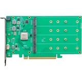 HighPoint SSD7104 RAID controller PCI Express x16 3.0 14 Gbit/sek., RAID-kort M.2, PCI Express x16, 0, 1, 14 Gbit/sek., 920585 t, CE, FCC, RoHS, REACH, WEEE