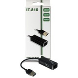 Inter-Tech ARGUS IT-810 interface-kort/adapter, Netværkskort Sort, Realtek RTL8153, 25 mm, 240 mm, 17 mm, 30 g