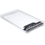 Inter-Tech GD-25000 HDD kabinet Transparent 2.5", Drev kabinet gennemsigtig, HDD kabinet, 2.5", SATA, Serial ATA II, Serial ATA III, 5 Gbit/sek., USB-tilslutning, Transparent