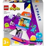 LEGO DUPLO 3-i-1-eventyr med rumfærge, Bygge legetøj Byggesæt, 3 År, Plast, 58 stk, 1,07 kg