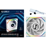 Lian Li UNI FAN SL120 LCD Wireless, Sag fan Hvid