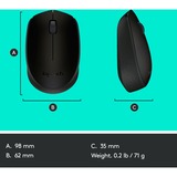 Logitech B170 Black Bp mus Ambidextrous RF trådløst Optisk Sort, Ambidextrous, Optisk, RF trådløst, Sort