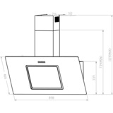 Respekta CH 22010/90 SBZ, Emhætte Sort