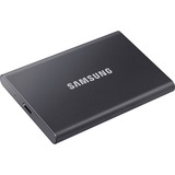 SAMSUNG Portable SSD T7 500 GB Grå, Solid state-drev grå, 500 GB, USB Type-C, 3.2 Gen 2 (3.1 Gen 2), 1000 MB/s, Beskyttelse af adgangskode, Grå