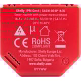 Shelly 1PM Gen4, Relay Rød