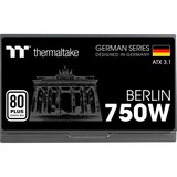 Thermaltake W0750RE, PC strømforsyning Sort