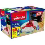 Vileda Wischmop Turbo 2in1 Mikrofiber Komplet Sæt, Gulvvasker Sort/Rød