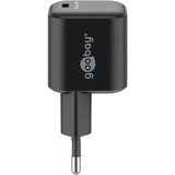 goobay USB-C nano hurtigoplader, PD, GaN, 45 watt Sort