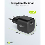 goobay USB-C nano hurtigoplader, PD, GaN, 45 watt Sort