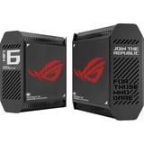 ASUS ROG Rapture GT6 (B-2-PK) Tri-band (2,4 GHz / 5 GHz / 5 GHz) Wi-Fi 6 (802.11ax) Sort 4 Intern, Router Sort, Sort, Intern, Mesh-router, Strøm, 538,8 m², Tri-band (2,4 GHz / 5 GHz / 5 GHz)