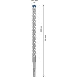 Bosch Expert SDS plus-7X Spiralbor 1 stk, Boremaskine Borehammer, Spiralbor, 1,4 cm, 200 mm, Hård beton, 26,5 cm