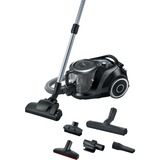 Bosch Serie 6 BGC41XSIL støvsuger 2,4 L Beholder vakuum Dry 700 W Poseløs, Gulv støvsuger Sort, 700 W, Beholder vakuum, Dry, Poseløs, 2,4 L, Allergifilter