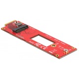 DeLOCK 63797 interface-kort/adapter Intern M.2, PCIe 4.0, Rød, FCC, 31 mm, 111 mm