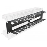 DeLOCK 66553 tilbehør til rack Kabelbakkepanel, Kabelføring Sort, Kabelbakkepanel, Sort, Metal, 2U, 48,3 cm (19"), 88,9 mm